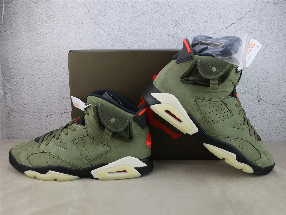 Travis Scott x Air Jordan 6 Medium Olive CN1084-200